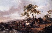 Philips Wouwerman Halt of the Hunting Party oil painting on canvas